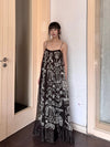 INTO THE EAST 25 Autumn and Winter Silk and Linen Totem Suspender Skirt ITE-E1DGSS012CF21DS-KA Brown